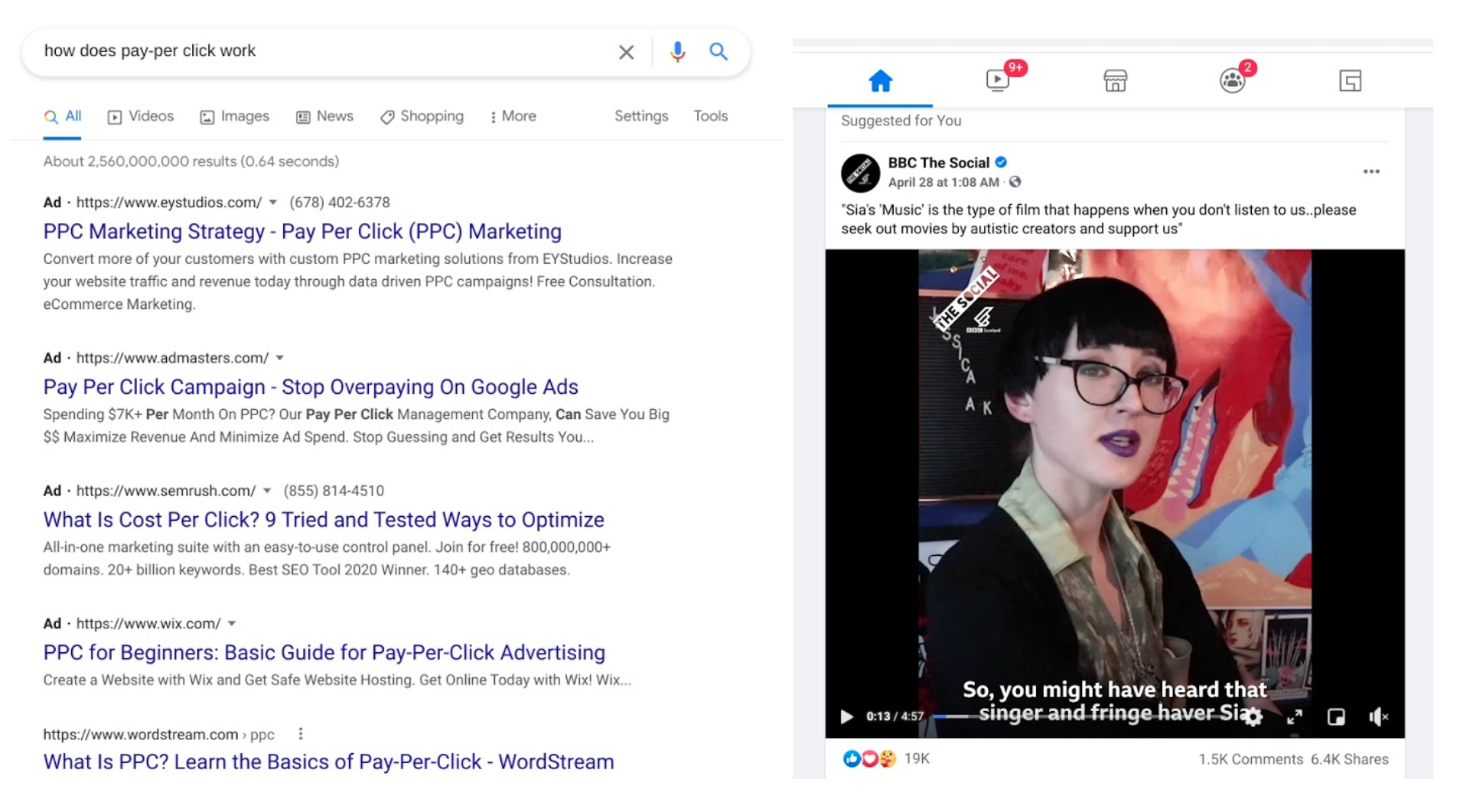 How does pay-per click work google search