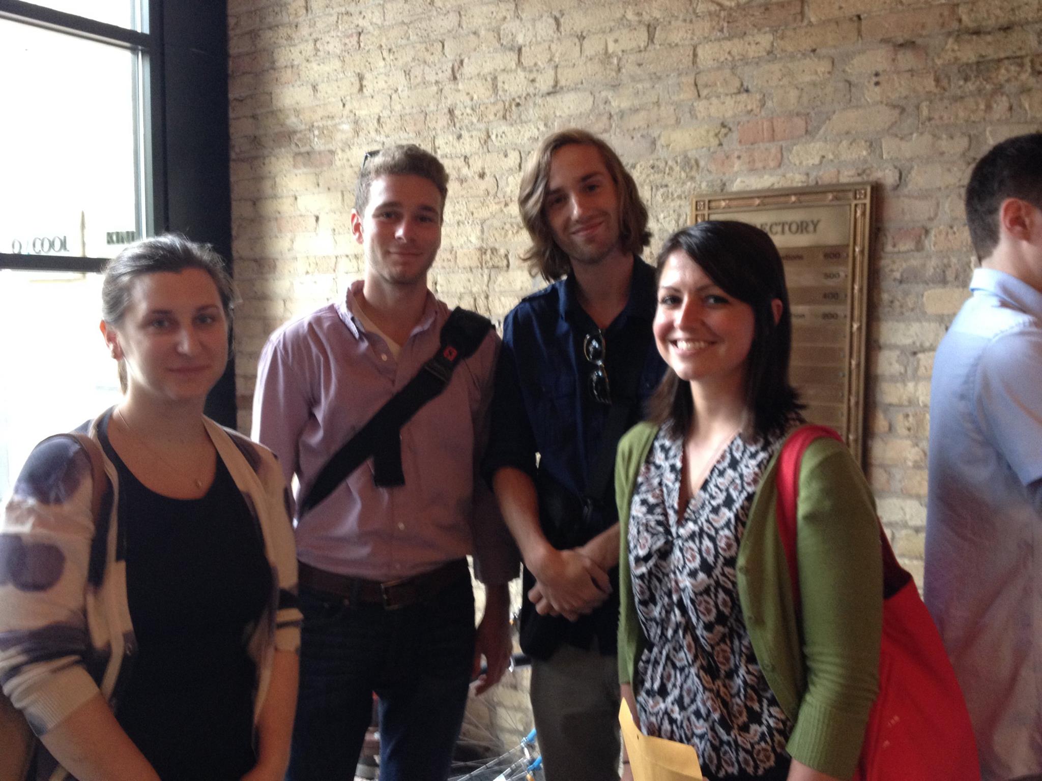 Thomas and teammates at Brafton's Chicago Scavenger Hunt.