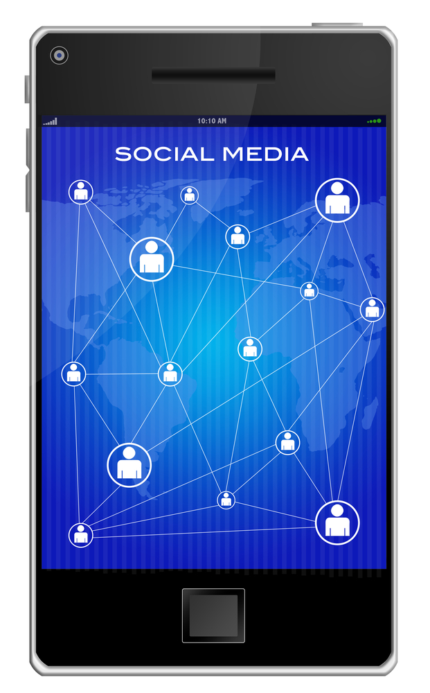 smart phone social media icon web