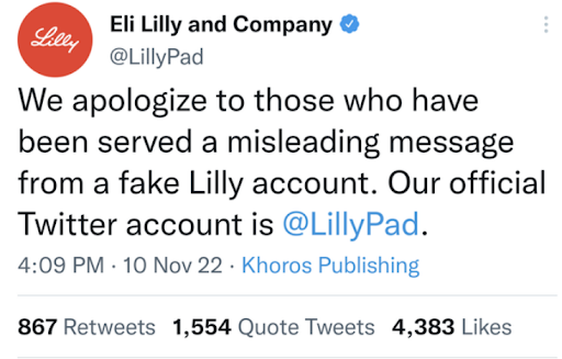 twitter b2b eli lily real account