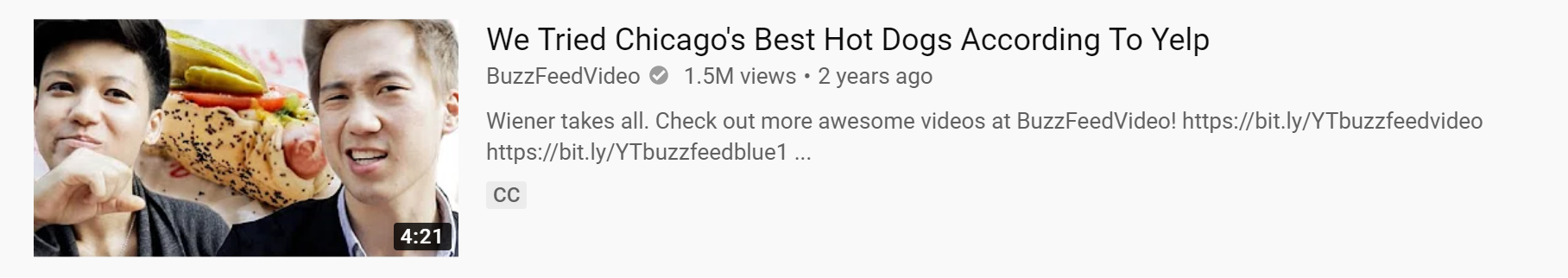 Video thumbnail example from BuzzFeed