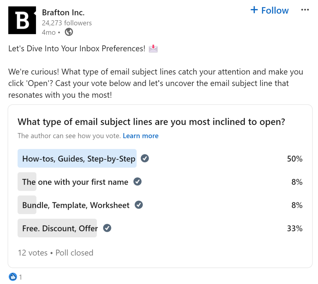 linkedin poll