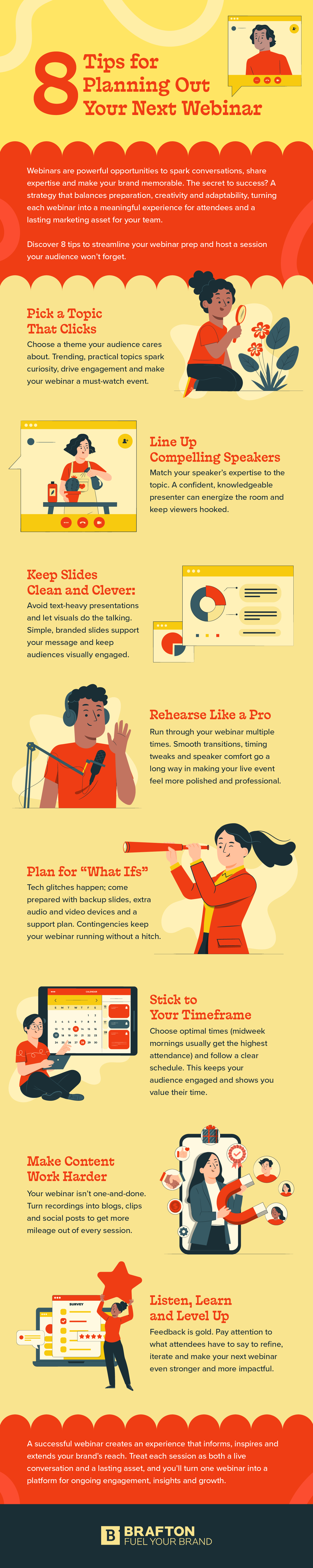 Infographic 8 Tips for Planning Out Your First or Upcoming Webinar